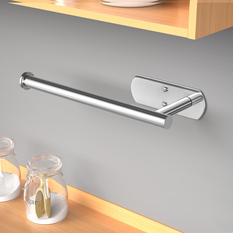 VAEHOLD Self Adhesive Paper Towel Holder Under Cabinet Mount, Wall