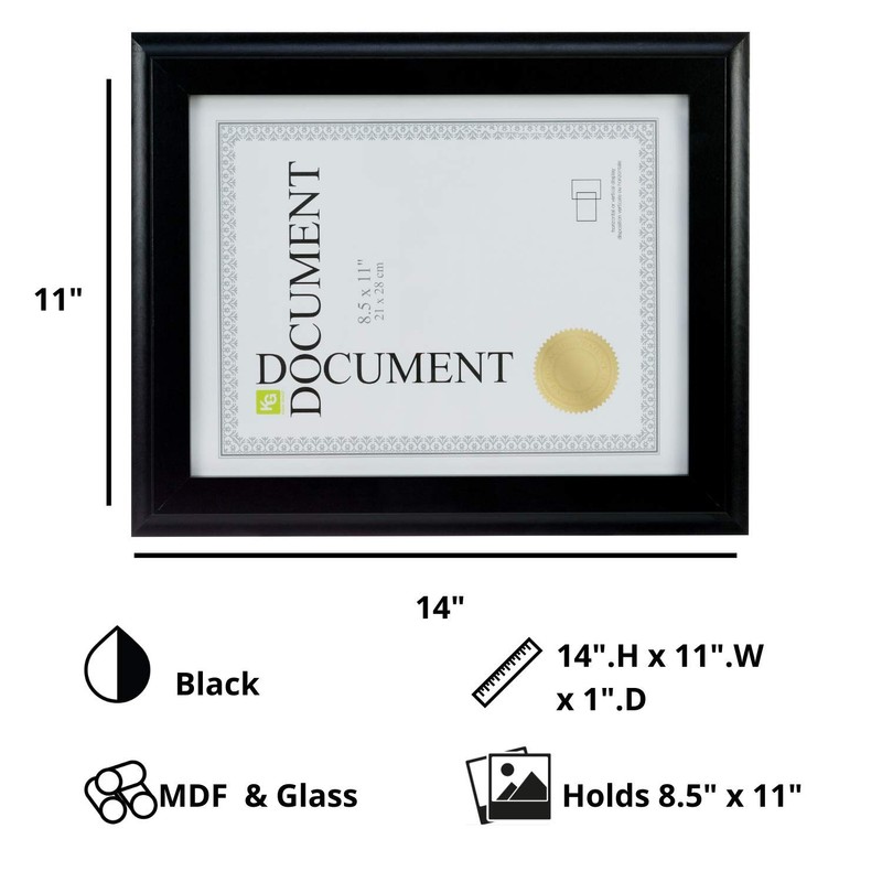 kieragrace KG Oxford Document Frame, Black