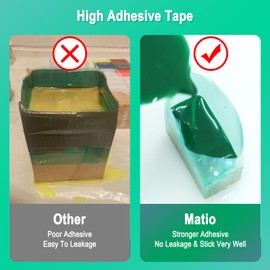 Matio Resin Tape for Epoxy Resin Molding, Upgrade Adhesive Epoxy Resin Tape 2IN W x 108FT L High Temperature Resistance Tape Easy Peel Epoxy Release Tape for DIY Jewelry,River Table,Hollow Frame Bezel