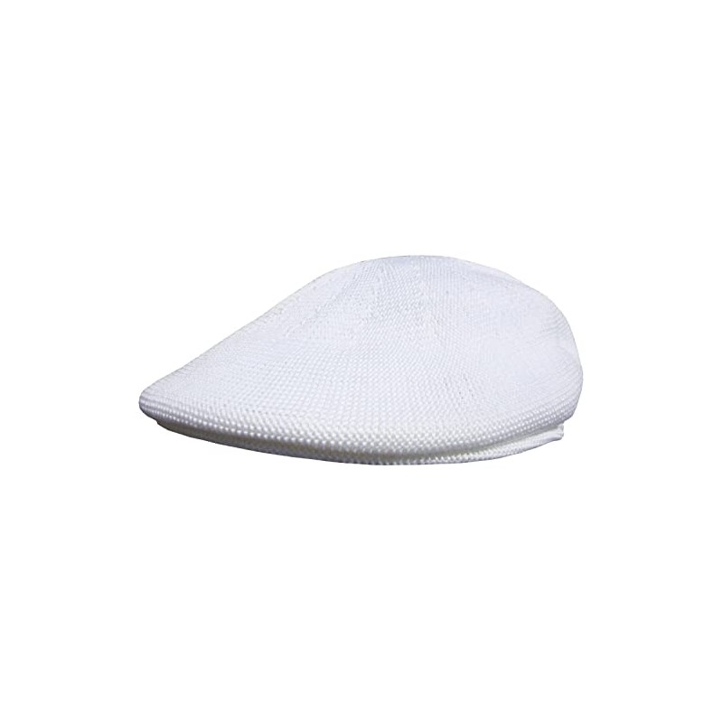 Mens White Flat Cap (56 cm)