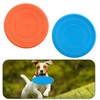 Bansusu Dog Frisbee Toy Set, 2-Pack Non-Toxic Rubber Flying Discs,