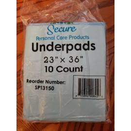 TotalDry Secure Personal Care Products SP13150, TotalDry™ Underpad, 10 Count