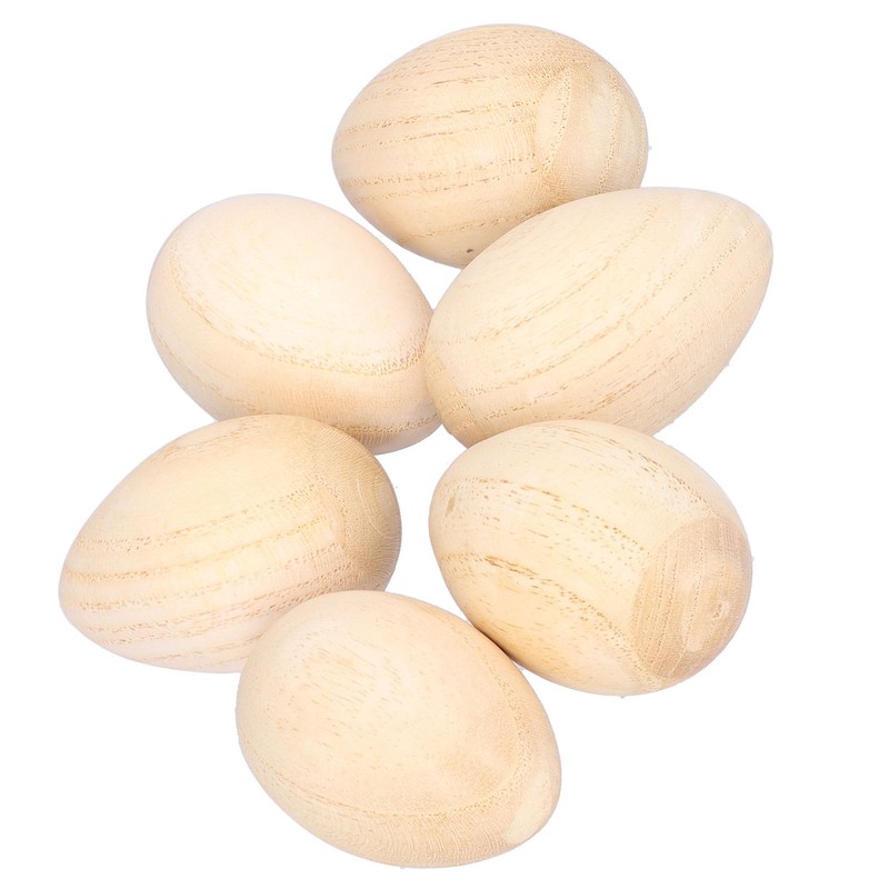Wood Eggs Shakers Set Natural Wooden Egg Rattle Musical Percussion