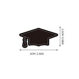 Tofficu Graduation Hat Stickers - 10 Sheets, 300 Pcs Black Self-Adhesive Grad Cap Stickers for DIY Decoration, Candy Bags, Present Wrapping, and Party Favors