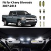 12pcs Chevy Silverado Interior LED Lights Kit Super Bright LED Map Dome Light Bulbs Replacement for 2007 2008 2009 2010 2011 2012 2013 Chevy Silverado all models