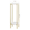 ALPOME Gold Plant Stand Indoor Tall - 2 Tier White