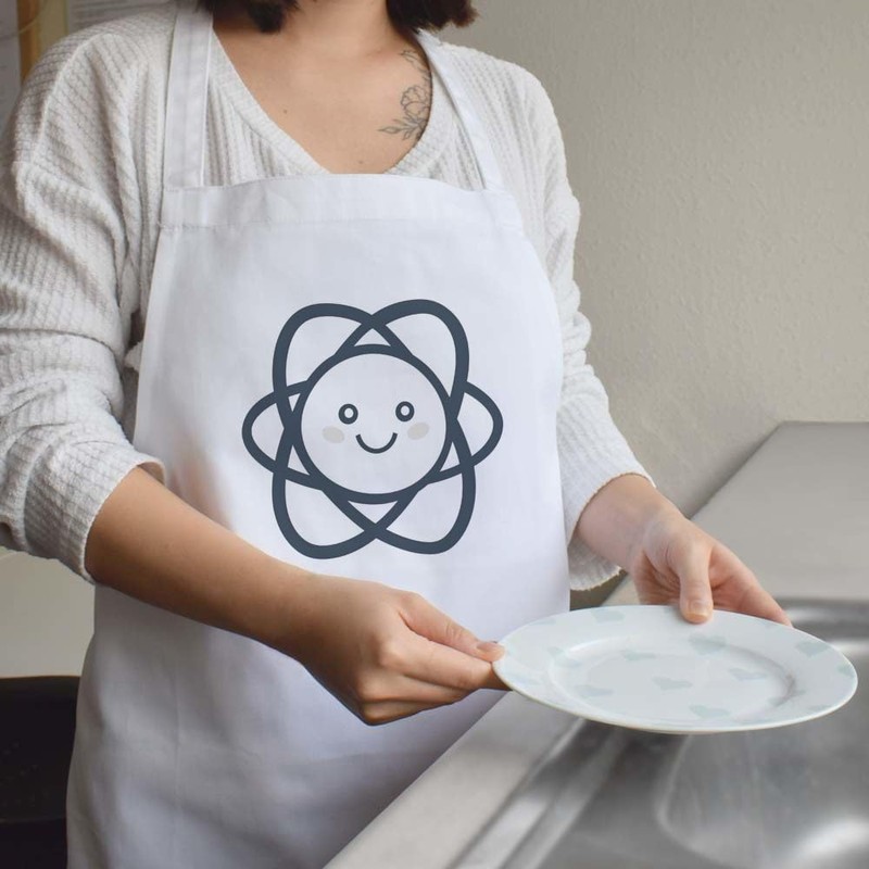 Azeeda 'Baby Atom Logo' Unisex Cooking Apron (AP00076716)