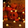 Homemory Pack Of 50 Amber Led Tea Lights Realistic Flickering