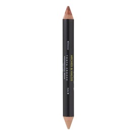 Arches & Halos Crayón Resaltador y Corrector de Cejas - Realza, disimula y resalta el arco de las cejas - Crayón de doble punta con color intenso - Maquillaje vegano y libre de crueldad - .60 ml, Bronceado