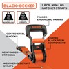 BLACK+DECKER BDX1021 8-Piece Ratchet Strap and Soft Loop Kit with