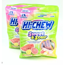 Morinaga HI-CHEW Fruity Chewy Candy - Sweet & Sour Mix 3.17 oz (Pack of 2)