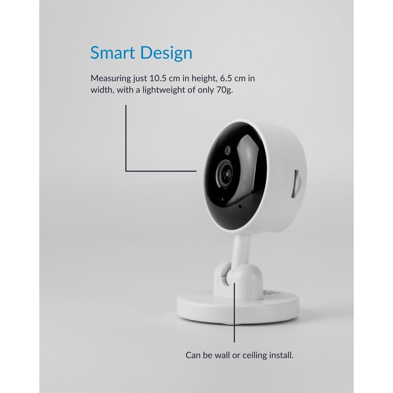 HESTIA Indoor Camera, 3MP Wifi Security Camera Indoor, Indoor Camera