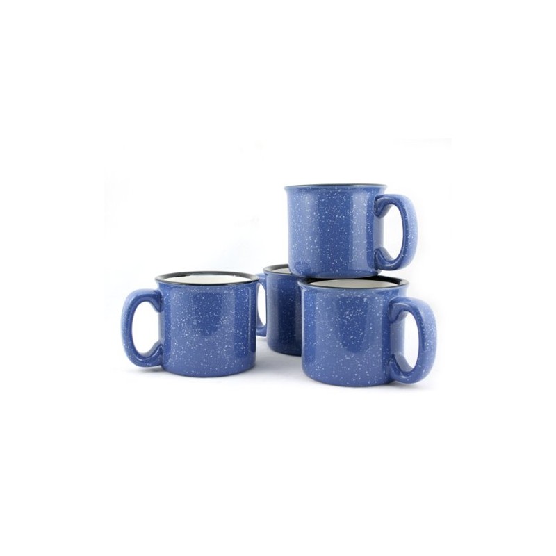 Marble Creek Ceramic Campfire Mug, 15oz - Set of 4