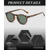 XITUADDA Polarised Round Sunglasses Women Men Retro Classic Acetate Frame