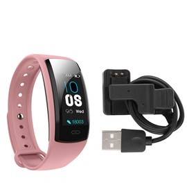 QS90 PLUS Smart Watch Smart Bracelet Wristband Watch Heart Rate Monitor Blood Pressure(pink)