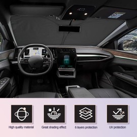 Sun Protection Car Windscreen for Renault Megane E-Tech 2022 2023 2024 Interior Windscreen Parasol Sun Visor UV Protection