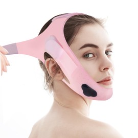 Reusable V-Line Face Strap, Soft Silicone Face Chin Up Tape for Sleeping, Chin Strap Jaw Exerciser for Women