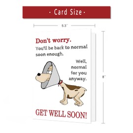 IDU Funny Get Well Cards，Get Well Soon Card for Women Men，After Surgery Recovery Gifts for Him Her，Feel Better Card for Family Friends