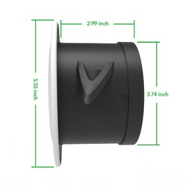 iPower 4 Inch ABS Round Air Soffit Vents Louver Grille Cover with Built-in Screen Mesh for Home Bathroom Office Kitchen Ventilation, 1-Pack, White