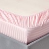 HOMESCAPES Pink Deep Fitted Sheet (12”) Single 330 TC 500