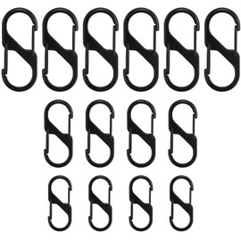 14PCS Zipper Lock Clips Theft Deterrent Dual Opening Zipper Clips Zipper Pull Quick Disconnect Carabiner for Luggage Backpack(30mm, 40mm, 50mm)