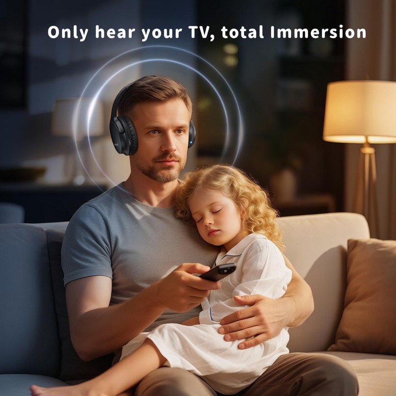 Wireless Headphones for TV Watching, BKM400 TV Headphones Wireless for