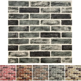 20-Pack 104 Sq.Ft 3D Wall Panels Peel and Stick 3D Faux Brick Wallpaper Peel and Stick Grey Faux Stone Wall Panel Foam Brick Self-Adhesive 3D Wallpaper