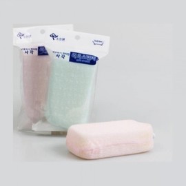 Fast-Drying Square Bath Sponge & Loofah Towel Bath Towel 2ea