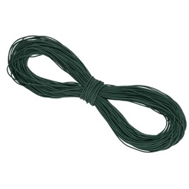 PATIKIL 109 Yards Elastic Cord Heavy Stretch String Rope 2mm Dark Green for Crafting DIY Sewing Hook Straps Camping Tie Down Strap