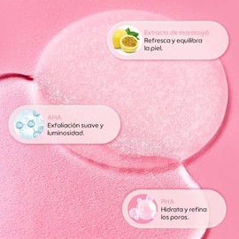 KIERO - Toner Pads, Almohadillas tónicas coreanas con AHA, PHA y extracto de maracuyá, hidratantes y suaves para equilibrar la piel, pads coreanos veg