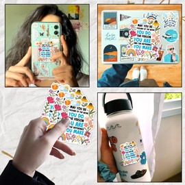 Pack 3PCS 2" - May You Be Proud of The Work You Do Stickers Social Worker Decals Mental Health Strong Women Waterproof Vinyl Stickers for Water Bottle Tumbler Helmet Car Laptop Phone Gift