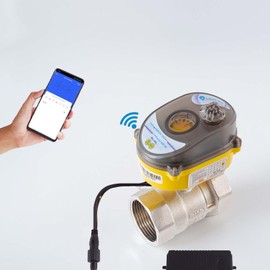 Smart electric ball valve, 1 1/4 inch full-bore ball valve, Tuya APPwifi water shut-off valve, actuator 24V AC110V-230V power adapter, automatic backflow setting. Timing water valve DN32MM