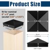 Nuogo 4 Pack 6x6 Post Caps Black (Actual 5. 5"