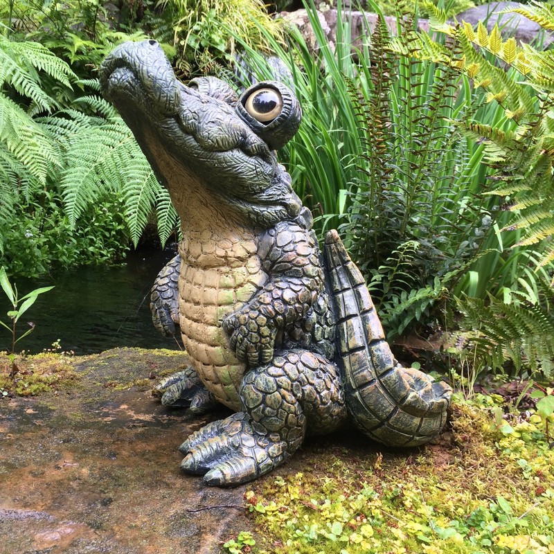 Extra Large Standing Gator Home & Garden Alligator Statue 15.5"