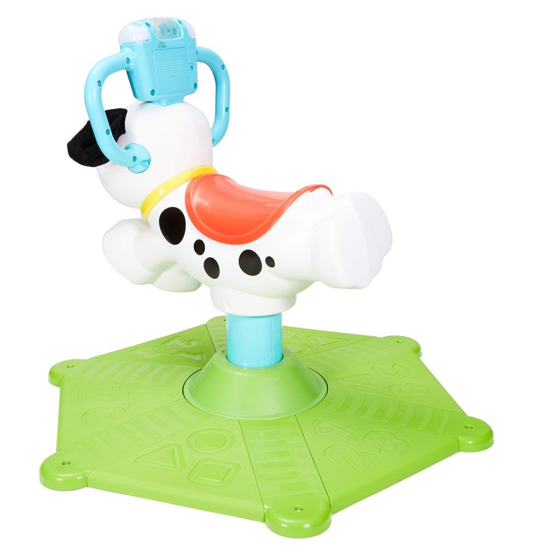 Fisher-Price Toddler Learning Toy, Bounce and Spin Puppy Stationary Ride-On