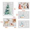 6 Sheets Christmas Window Stickers Animals Christmas Window Clings Stained