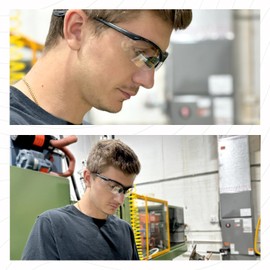 Calabria 91348 Bi-Focal Safety Glasses UV Protection in Clear +2.50 by Calabria