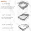 MontNorth Collapsible Wash Basin 9L, Foldable Dish Tub with Drain