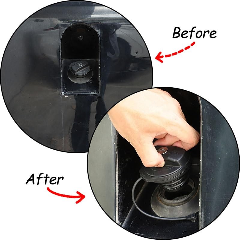 Fuel Cap with Key Suitable for Land Rover Defender, Black