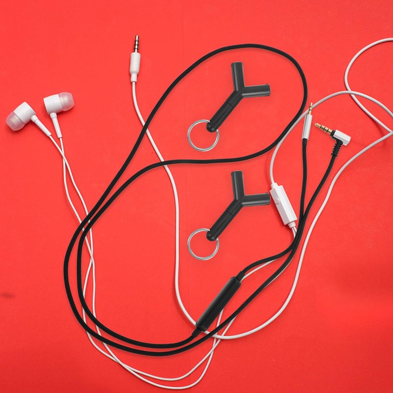Operitacx 3Stücke Y Shape Audio Splitter for Headphones Portable Dual