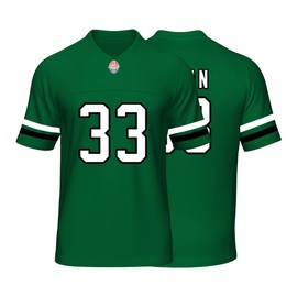 Custom Mens/Youth Football Cooper Stitched T-Shirt for Sports Fan DEJEAN Green No Brand/Logos