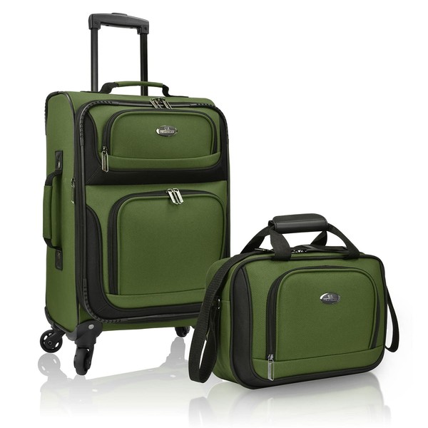 U.S. Traveler Rio Lightweight Carry-On Suitcase 20" Softside Expandable Design,