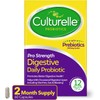 Culturelle Pro Strength Daily Probiotics For Digestive Health (2 Month Supply) with Prebiotics for Women & Men, Supports Occasional Diarrhea, Gas & Bloating, Gluten & Soy Free, 60 Count