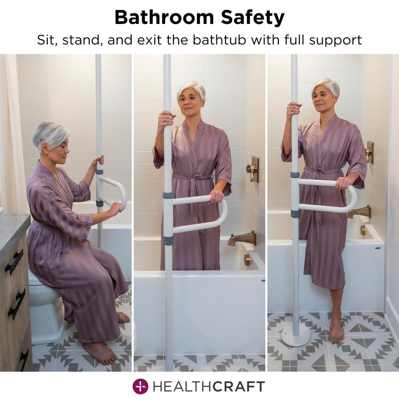 HEALTHCRAFT PivotBar (Add-On Kit) for uPole | Pivoting Safety Grab