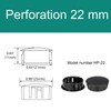 Baomain 25-Pack Plastic Hole Plugs Black 7/8" (22mm) Locking Hole