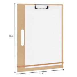 TX liteart Drawing Board - 14" x 18" Portable Art Clipboard with Handle - Drawing Boards for Artists, Art Board for Painting