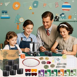 FAIRYELF FAIRYELF Candle Making Kit with Wax Melter, Complete Candle Making Supplies, Soy Candle Wax Kit for Kids, Beginners, Adults, Including Electronic Stove, Soy Wax, Melting Pot, Rich Scents and Dyes