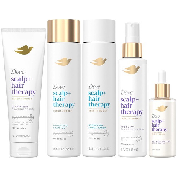 Dove Scalp + Hair Therapy Bundle – Clarifying Foaming Scrub,