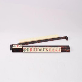 Function Eco-friendly Luxury Modern Mahjong Ruler American/Jewish Two-in-One Pusher RackColor: Brown PC-DM-1