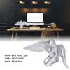 Silver Angel Wing Statue Standing Sculpture Resin Desktop Garden Ornament